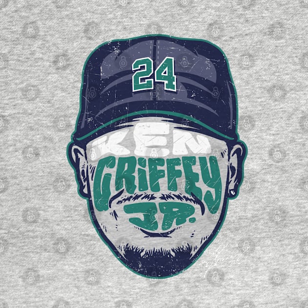 Ken Griffey Jr. Seattle Player Silhouette Number by danlintonpro